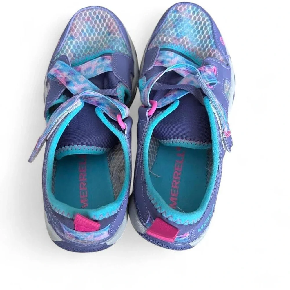 Merrell Kids Hydro Free Roam Water Shoe US 4M Velcro Straps Purple Velcro